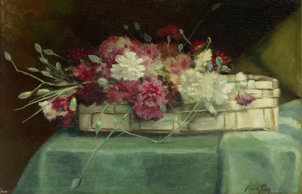 Abbott Fuller Graves-19-Garofani in un cesto